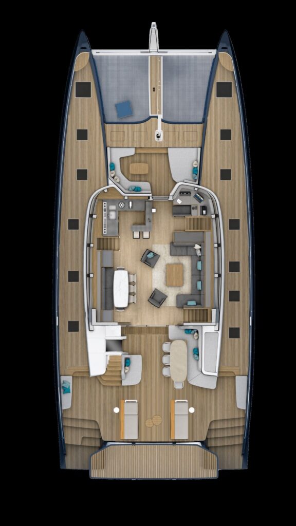 Lagoon EIGHTY2 salon layout