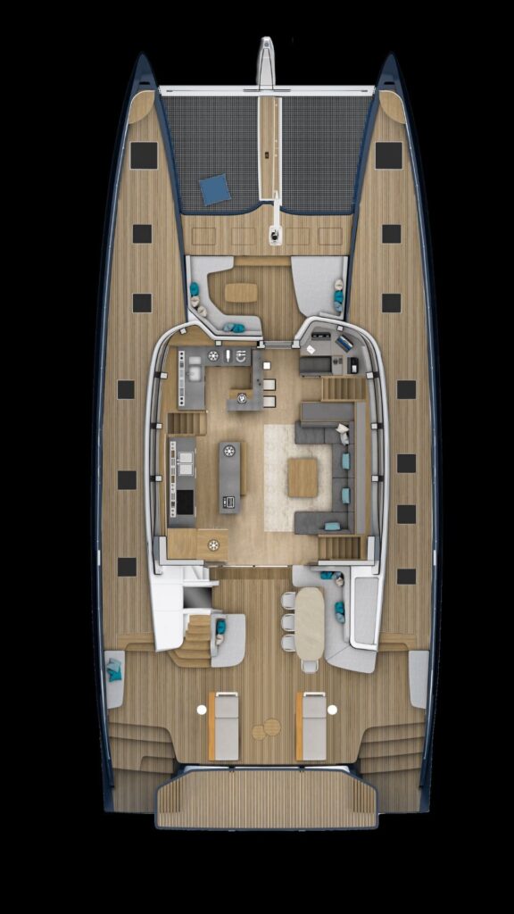 Lagoon EIGHTY2 salon layout